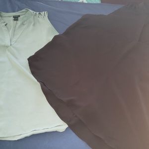 Lot of 2 Rue 21 Sleeveless cutout pattern collar z